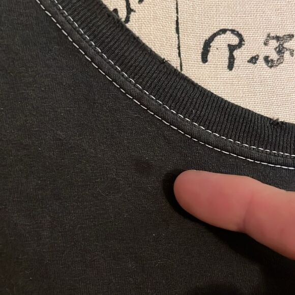 Nirvana Band Music Gray Smiley Face Design Distressed Graphic Shirt Casual - Picture 7 of 9